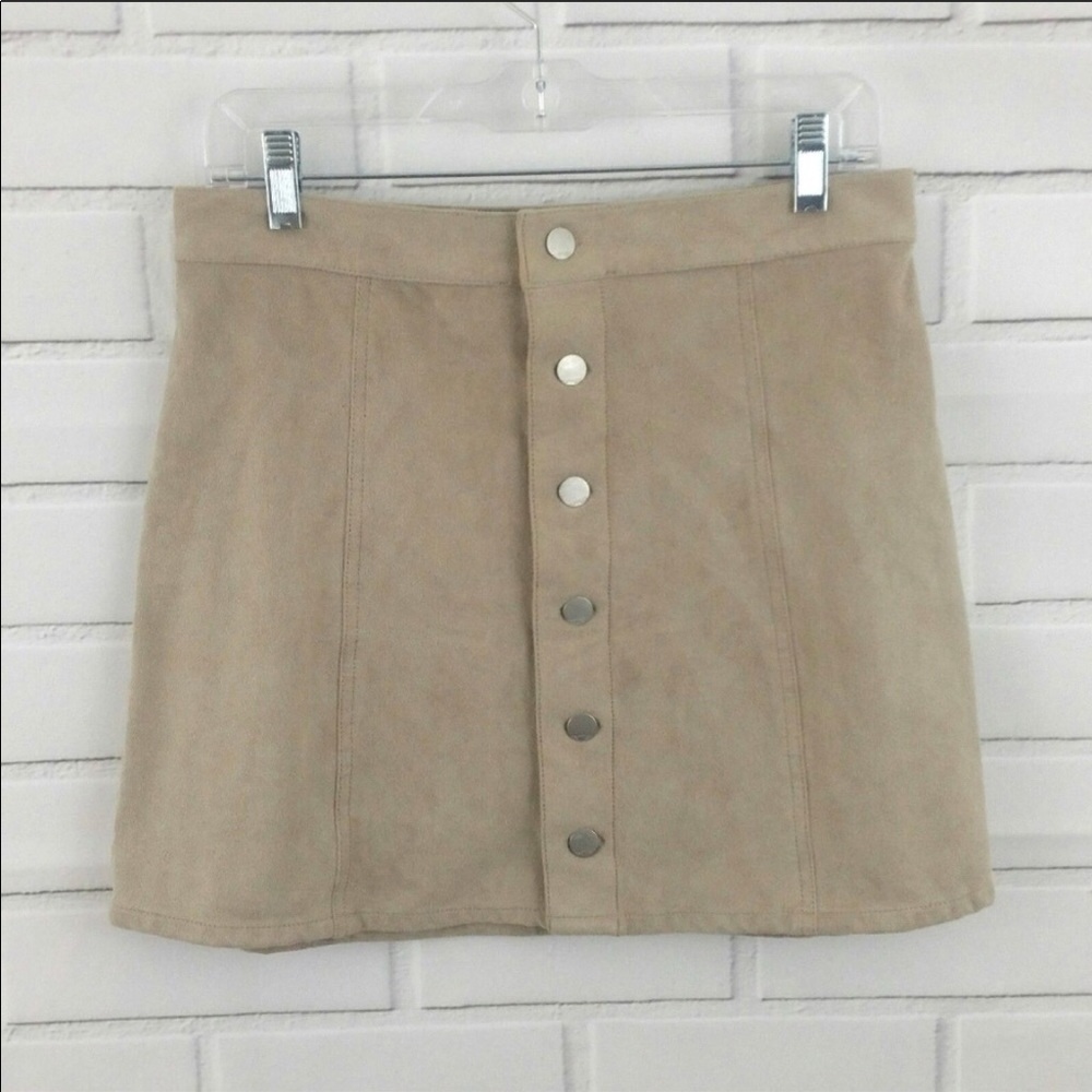 Express faux suede mini skirt